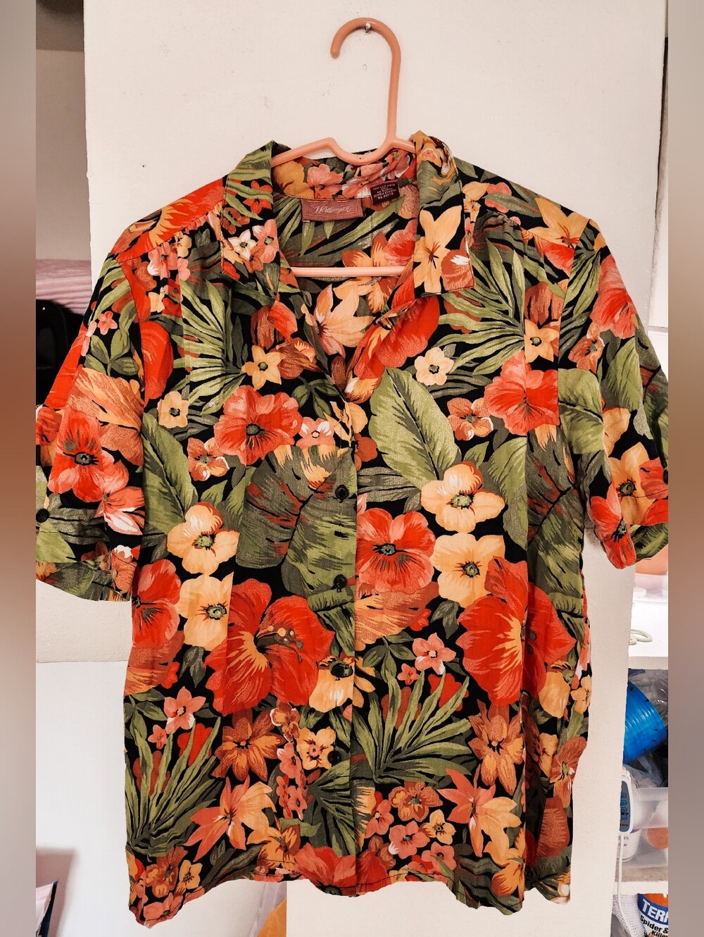"WORTHINGTON" WOMEN'S 80'S/90'S FLORAL BUTTON UP - MULTI